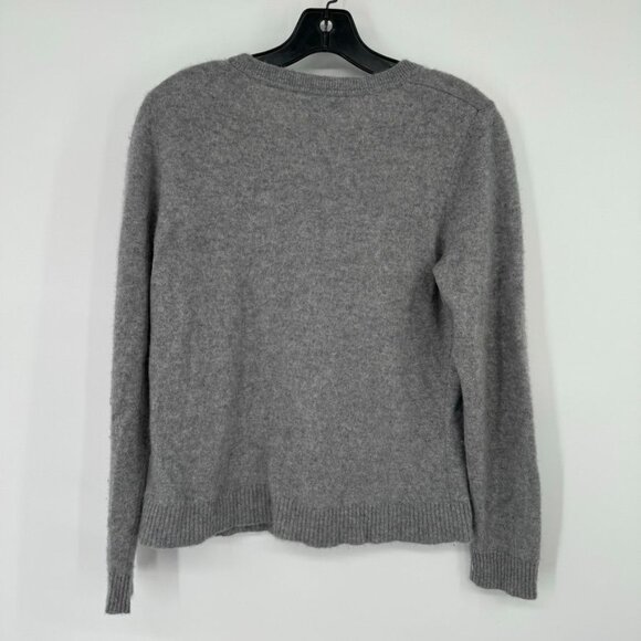 APT. 9 Women's Argyle Cardigan Sweater Size large Cashmere Gray & Purple - Picture 9 of 9